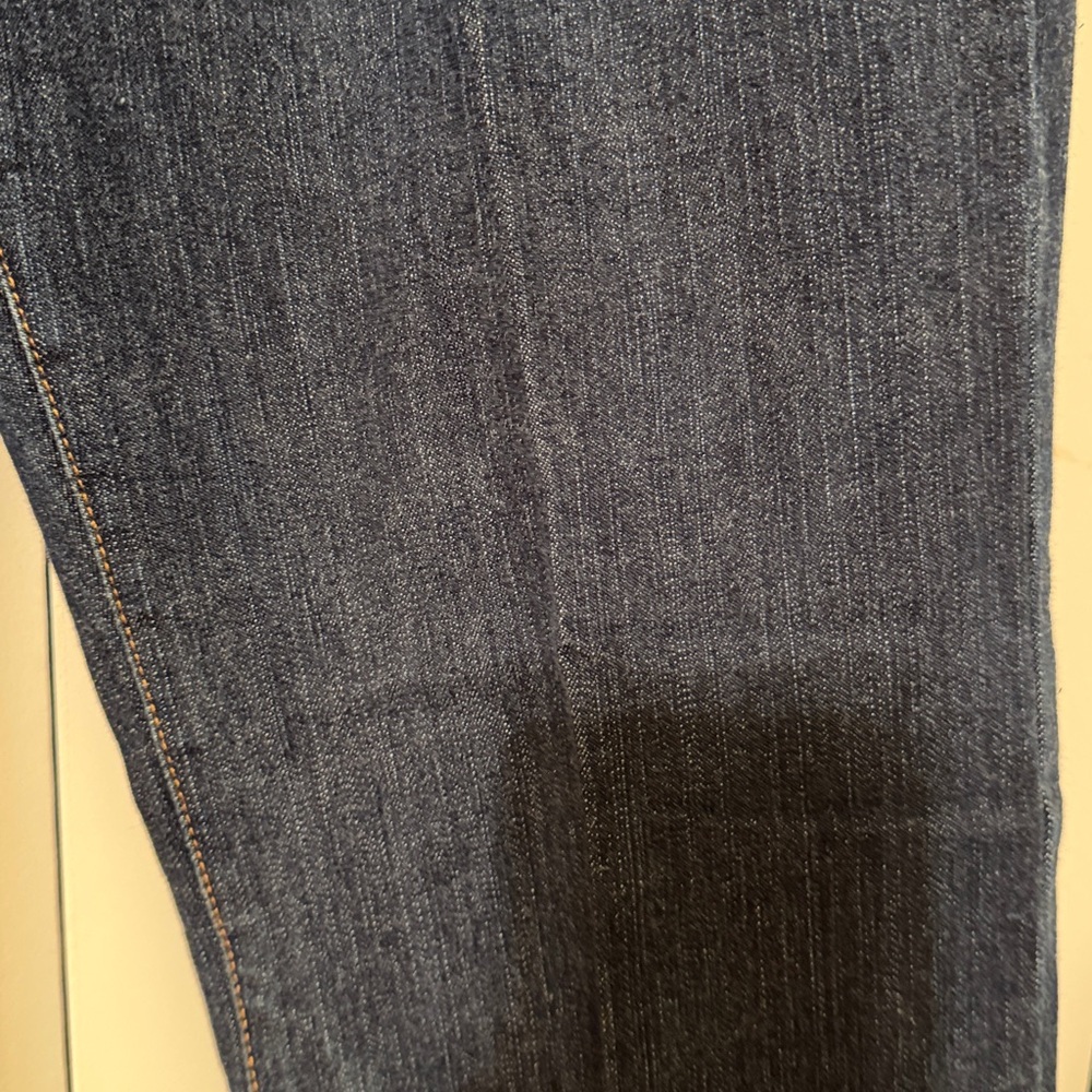 Michael Kors Dark Indigo Straight Leg Jeans Blue Striped Waistband size 8 - Picture 7 of 12